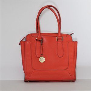 London Fog Orange Simulated Leather Satchel